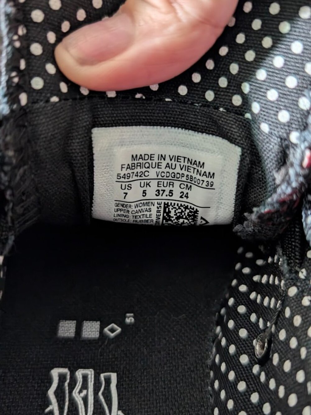 Converse red roses Polka Dots - Picture 5 of 7